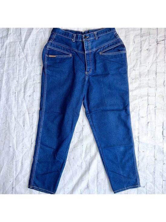 Gitano Denim - Vintage Women’s Size 32R 1980s Gitano High Waist Tapered Denim Blue Jeans
